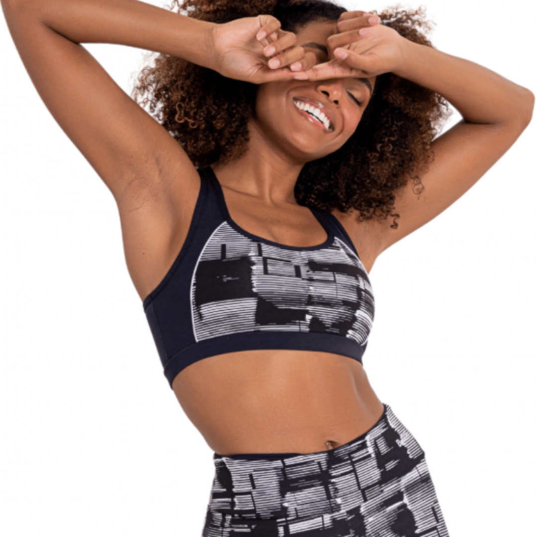 Top Feminino B.ON Jacquard Preto - 24270161