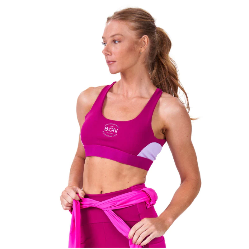 Top Feminino B.ON Fitness Bordô - 24270856