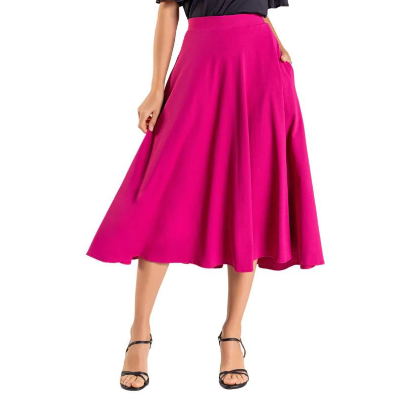 B.ON Women's Skirt Casual Fuchsia Pink - 24270106