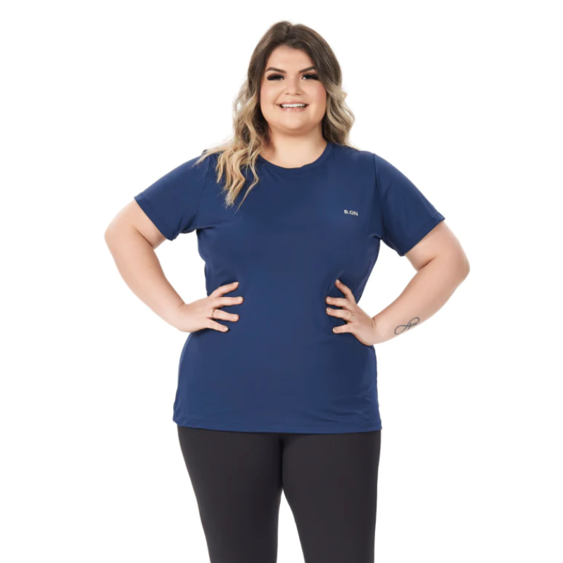 Women's T-Shirt B.ON Plus Size Basic Navy - 24270300