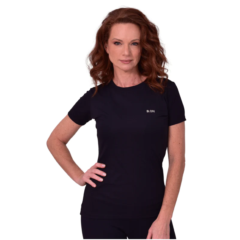 Camiseta Feminina B.ON Dry Basic Preto - 24270594