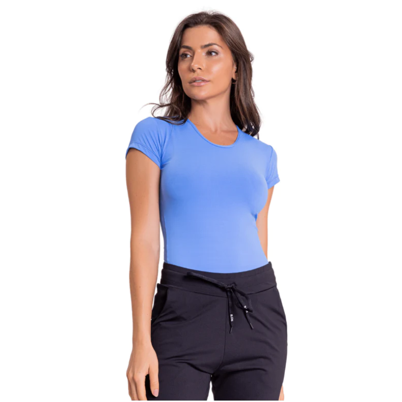 Camiseta mujer B.ON Basic azul - 24270797