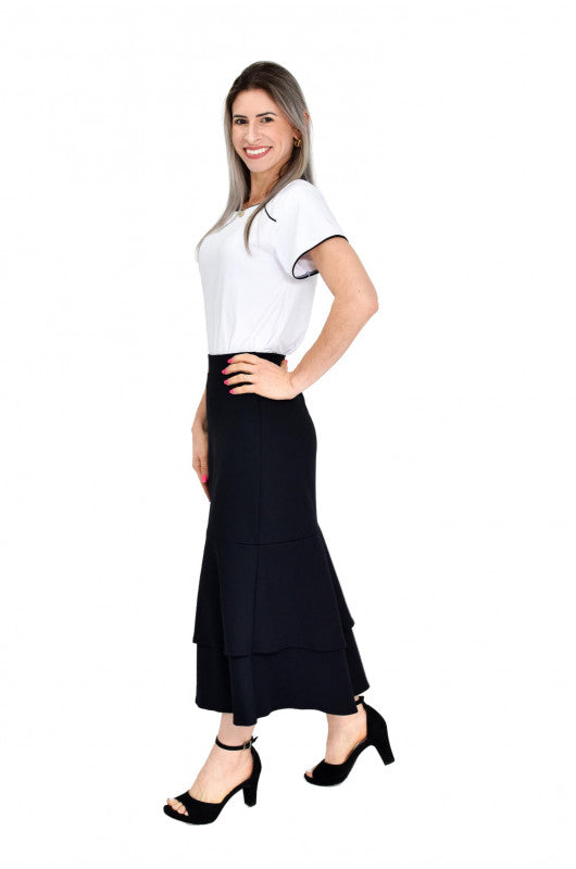 B.ON Casual Black Women's Skirt - 24271065