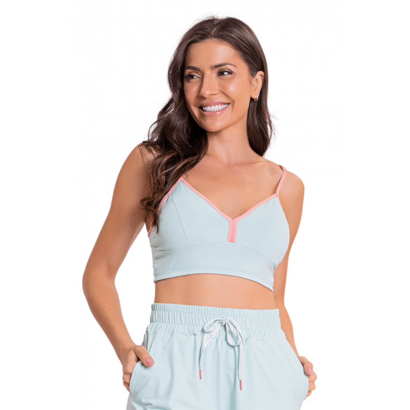 Pijama cropped Feminino B.ON verde - 24270782