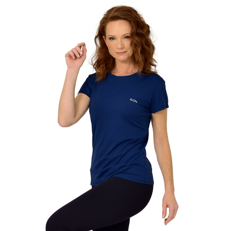 Camiseta Feminina B.ON Basic Marinho - 24270292