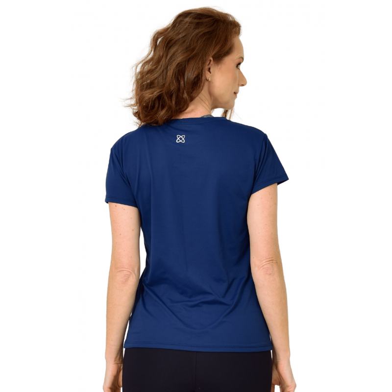 Camiseta Feminina B.ON Basic Marinho - 24270292