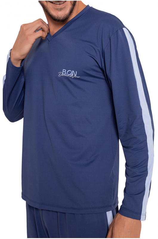 B.ON Men's T-Shirt Navy Pajamas - 24270660
