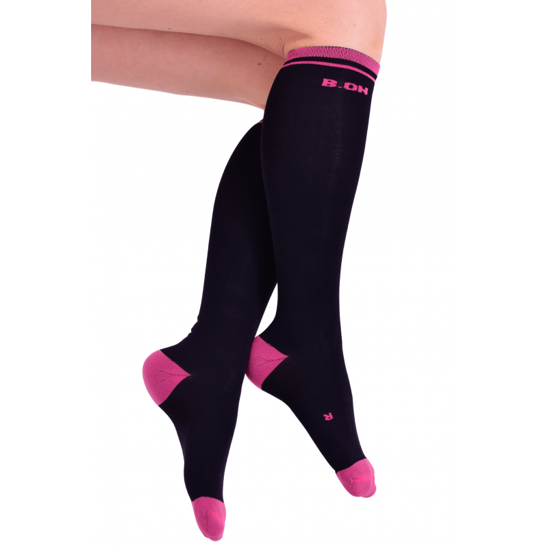 B.ON High Sock Black and Pink - 24270960