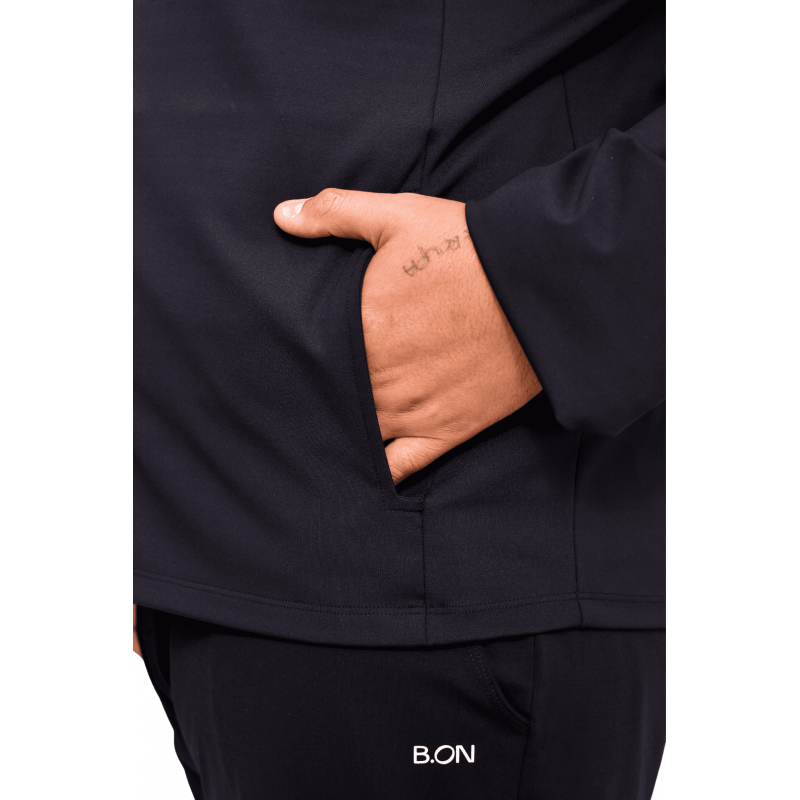Men's B.ON Plus Size Bomber Jacket Black - 24271075