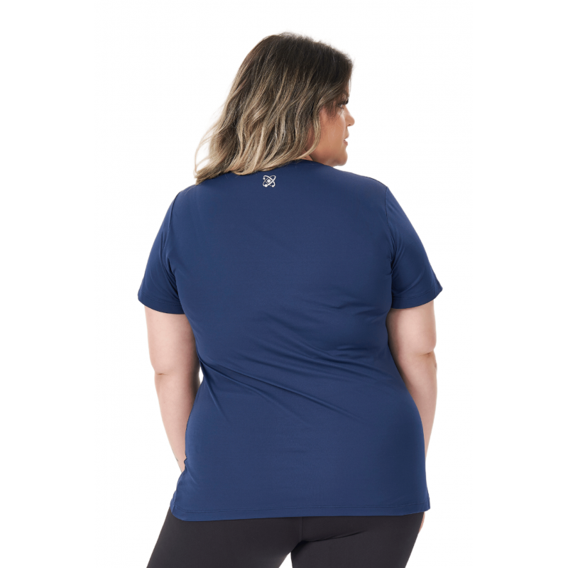 Women's T-Shirt B.ON Plus Size Basic Navy - 24270300