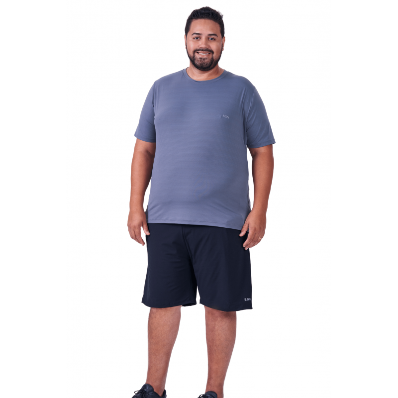 Bermuda Masculina B.ON Basic Plus Size Preto - 24270410