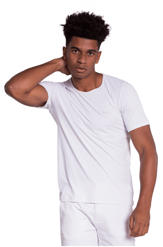 B.ON Basic White Men's T-Shirt - 24270436