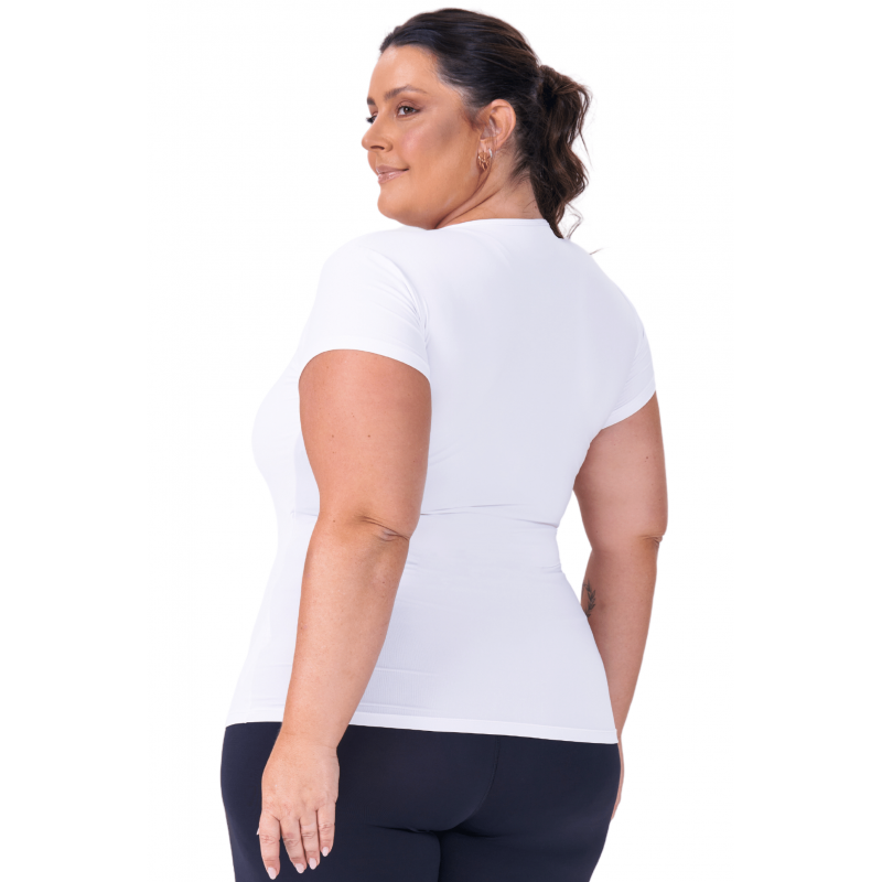 Women's T-Shirt B.ON Plus Size Basic White - 24270571