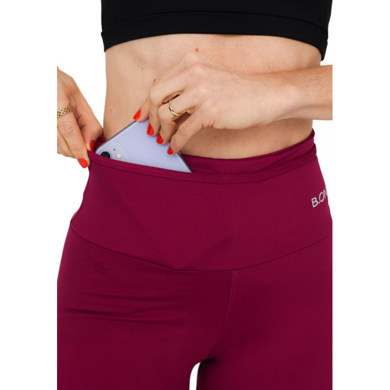 Bermuda Feminina B.ON Fitness Burgundy Berry - 24271121