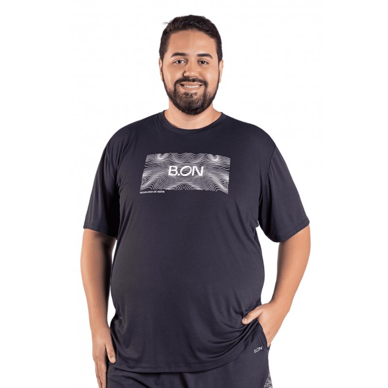 Men's T-Shirt B.ON Basic Plus Size Black - 24271113