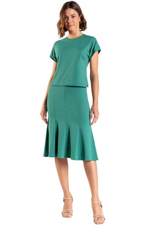 B.ON Falda casual verde para mujer - 24271041