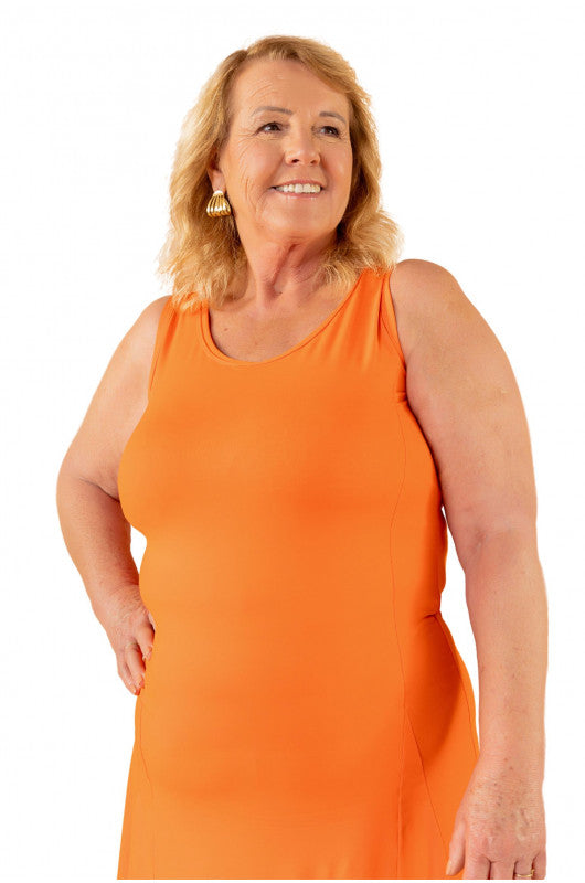 Vestido Feminino B.ON Casual Laranja Vitamina - 24270962
