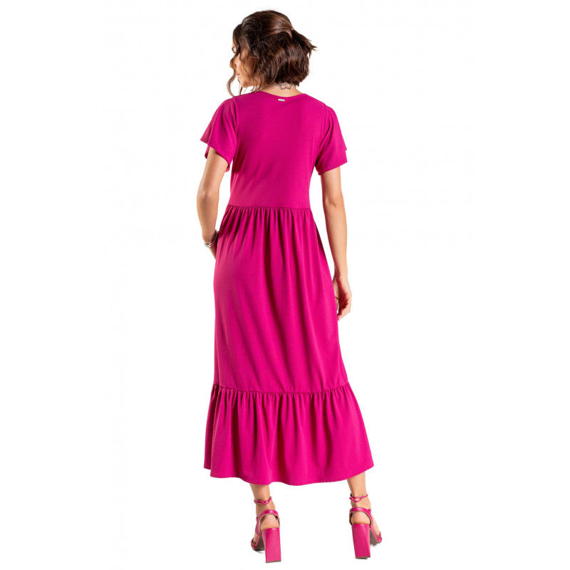 Vestido Feminino B.ON Casual Rosa Fúcsia - 24271047