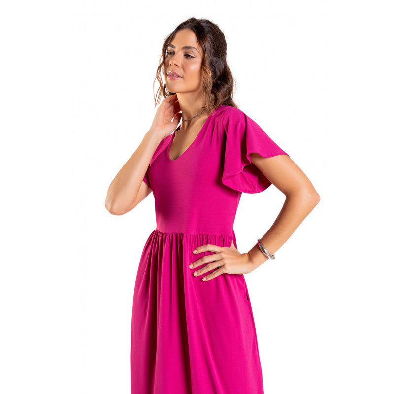 Vestido Feminino B.ON Casual Rosa Fúcsia - 24271047