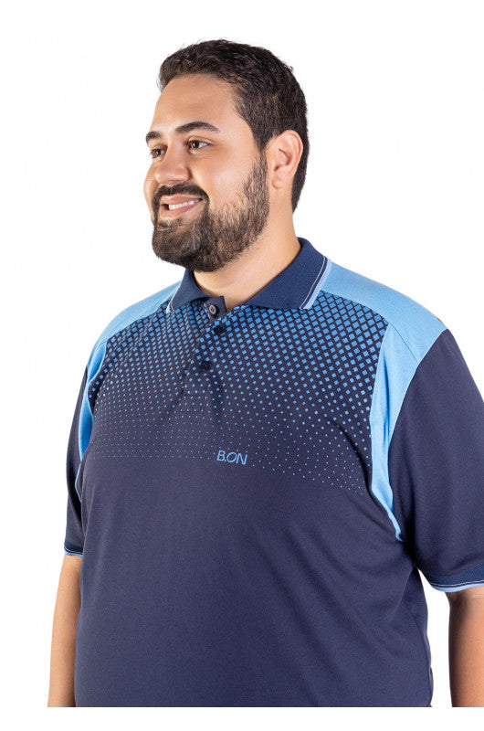 Men's B.ON Polo Shirt Plus Size Navy - 24271116