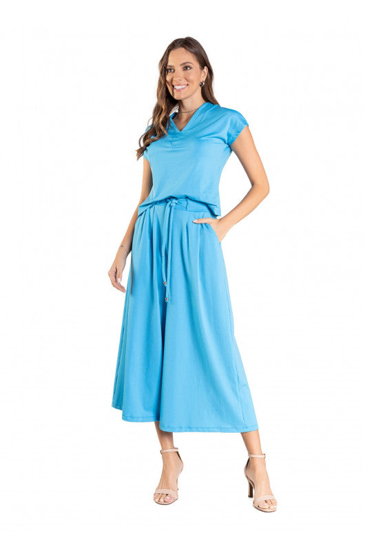 B.ON Pantacourt Women's Pants Blue - 24271004