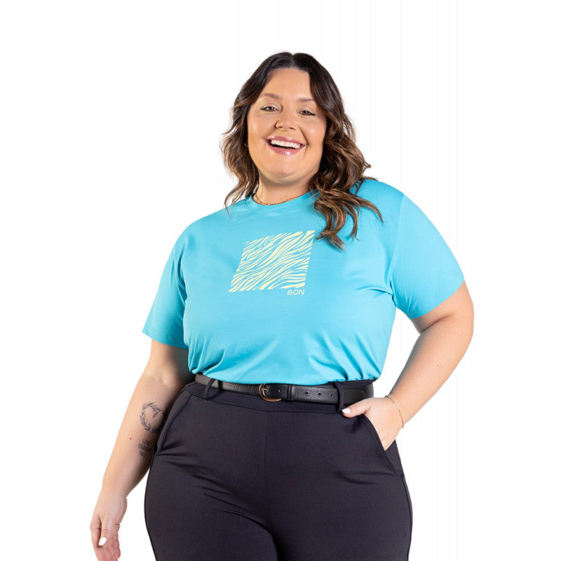 Women's T-shirt B.ON Plus Size Casual Blue - 24271140 Model: T-Shirt