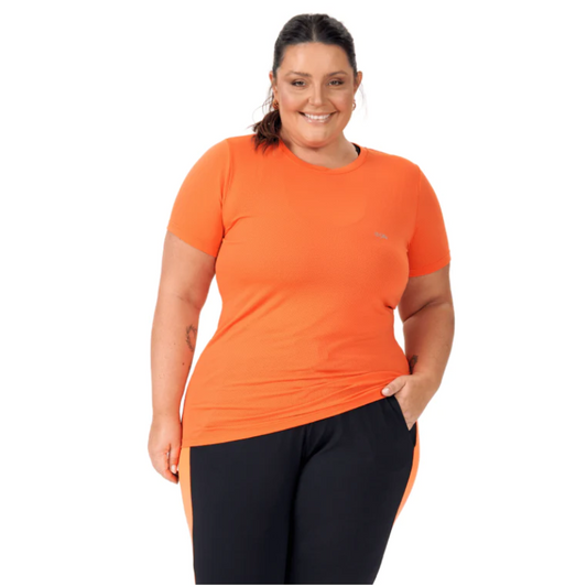 B.ON Dry Plus Size Basic Orange Women's T-Shirt - 24270892