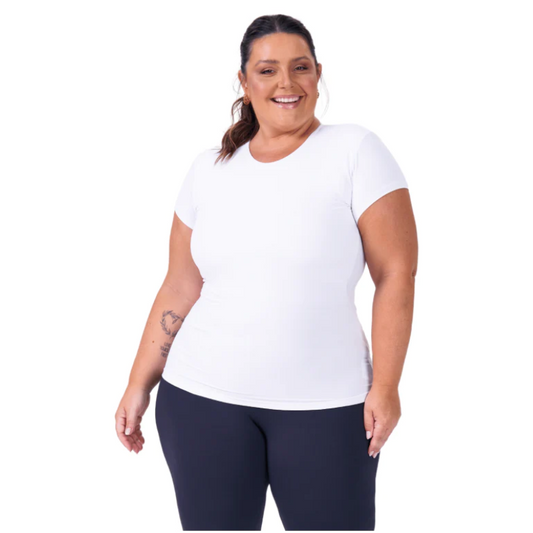 Women's T-Shirt B.ON Plus Size Basic White - 24270571