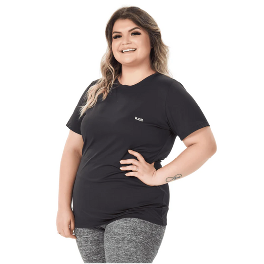 Women's T-Shirt B.ON Plus Size Basic Black - 24270244