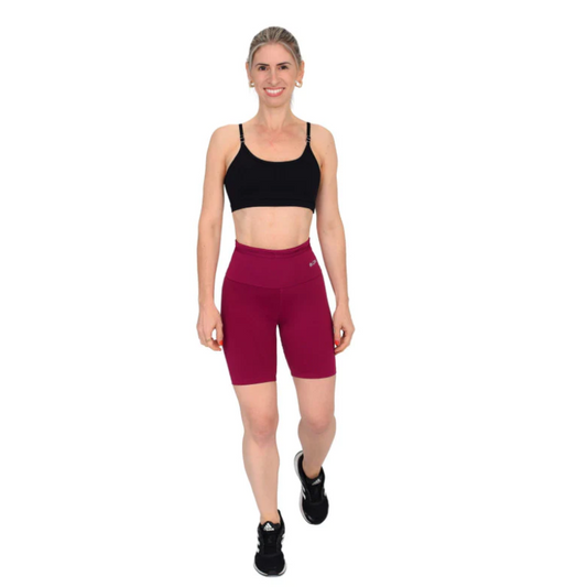 Bermuda Feminina B.ON Fitness Burgundy Berry - 24271121