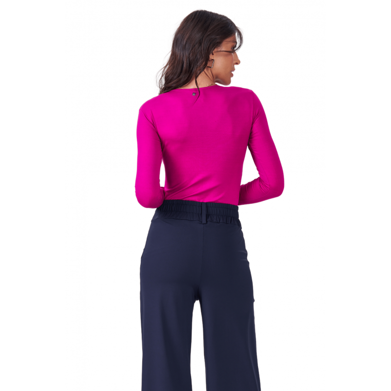 Camiseta Femina B.ON Basic Rosa Fúcsia - 24270816