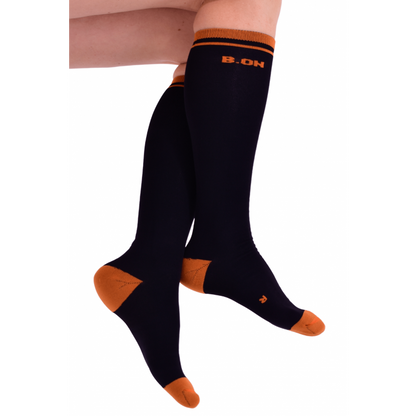 B.ON Black and Orange High Socks - 24270959