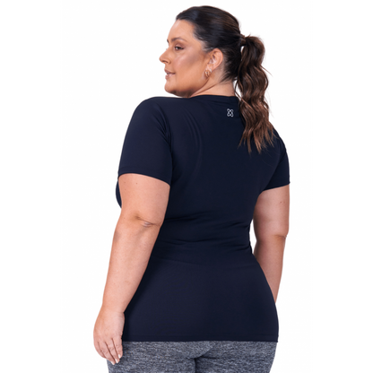 Women's T-Shirt B.ON Plus Size Basic Black - 24270167