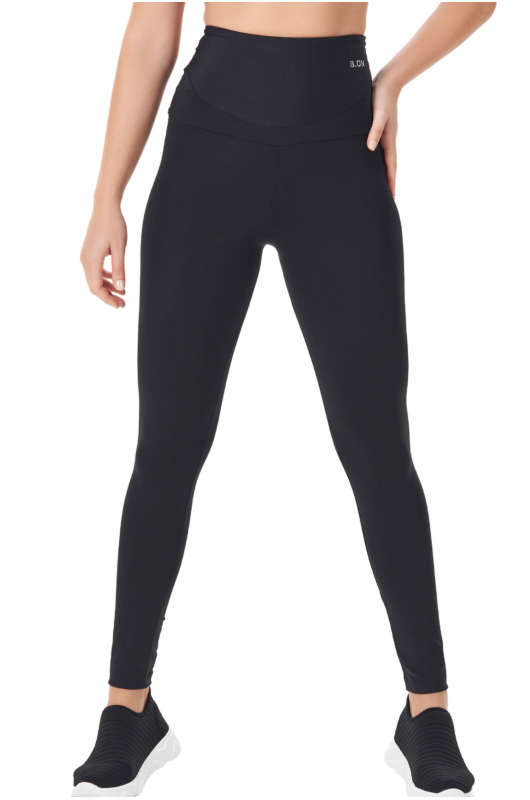 Calça Feminina B.ON Legging Chapa Barriga Preta - 24270239