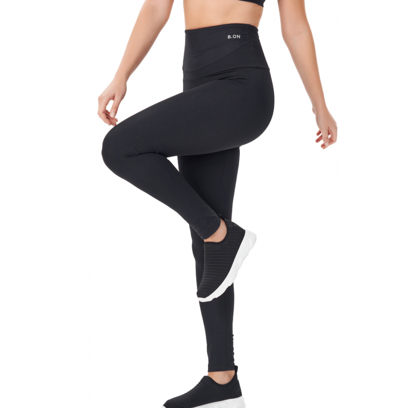 Calça Feminina B.ON Legging Chapa Barriga Preta - 24270239