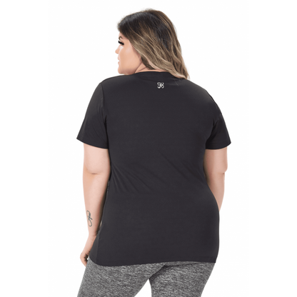 Women's T-Shirt B.ON Plus Size Basic Black - 24270244