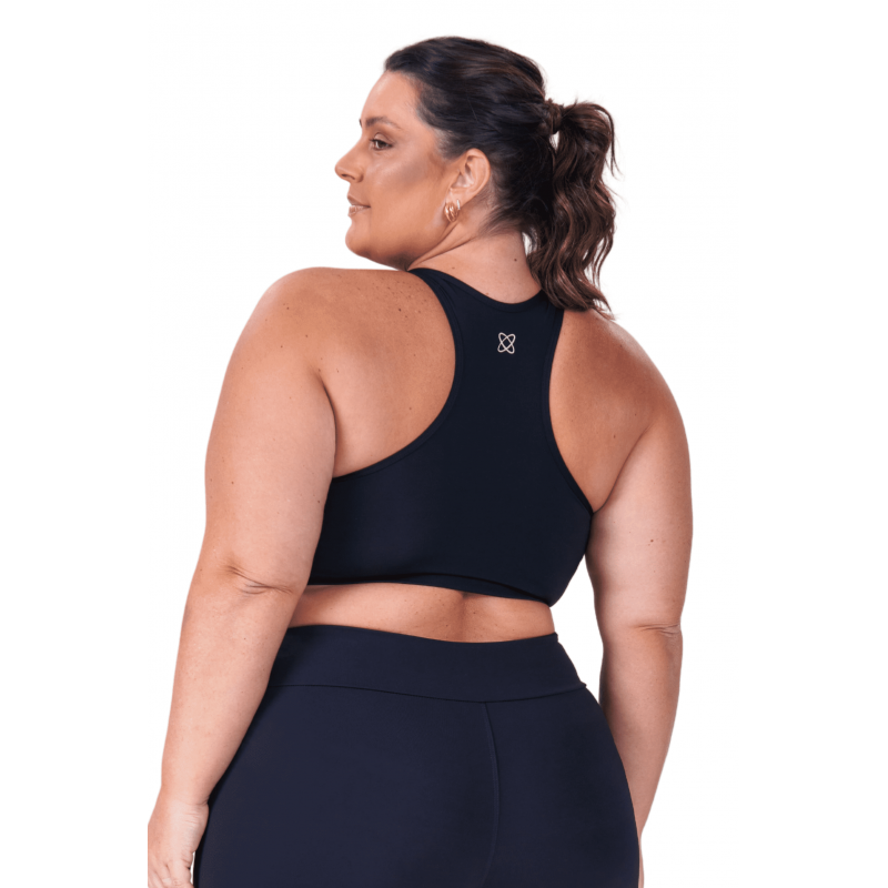 Top Feminino B.ON Plus Size Basic Preto - 24270246