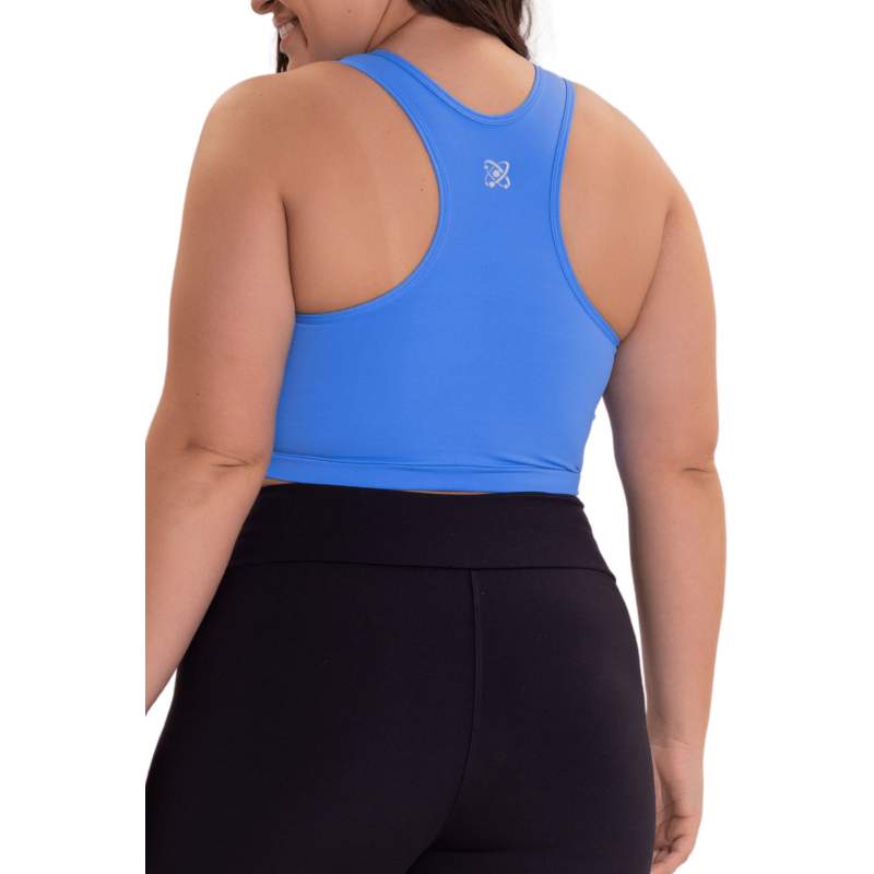 Top Feminino B.ON Plus Size Basic Azul - 24270446