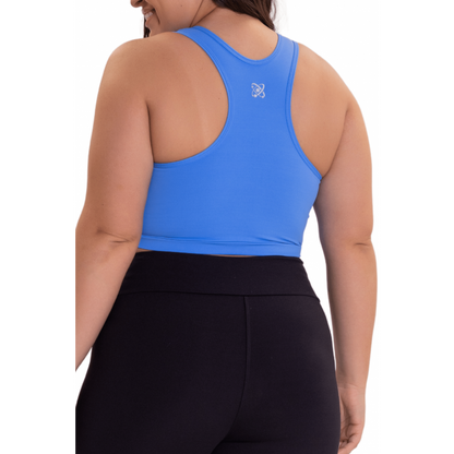 Top Feminino B.ON Plus Size Basic Azul - 24270446