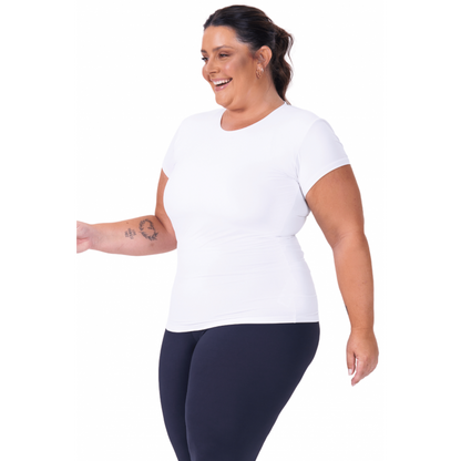 Women's T-Shirt B.ON Plus Size Basic White - 24270571