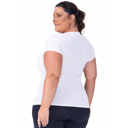 Women's T-Shirt B.ON Plus Size Basic White - 24270571