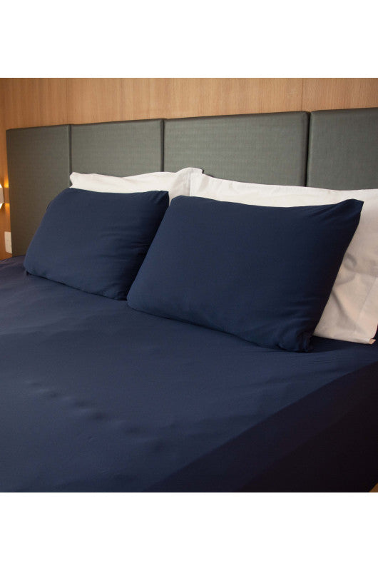Queen Bed Sheet with Pillowcase B.ON Navy - 24270297