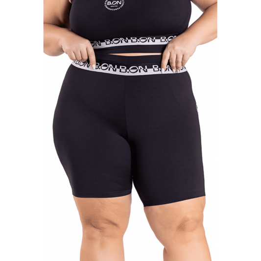 Bermuda Feminina B.ON Plus Size Fitness Black - 24271108