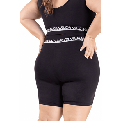Bermuda Feminina B.ON Plus Size Fitness Black - 24271108