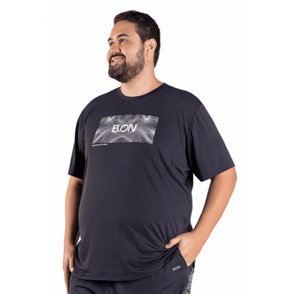 Men's T-Shirt B.ON Basic Plus Size Black - 24271113