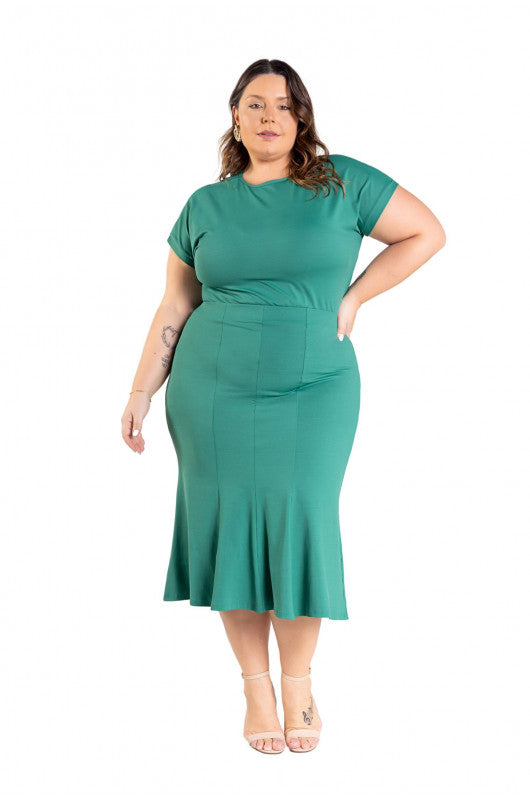 B.ON Falda de mujer verde casual talla grande - 24271105