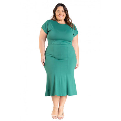 B.ON Falda de mujer verde casual talla grande - 24271105